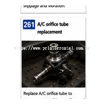 AC Orifice Tube Replacement
