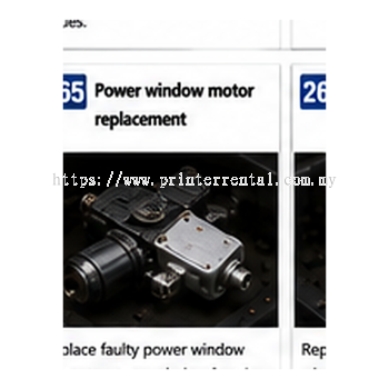 Power Window Motor Replacement