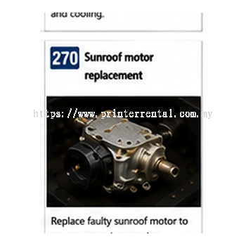 Sunroof Motor Replacement