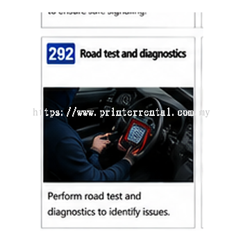 Road Test And Diagnostics