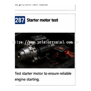 Starter Motor Test