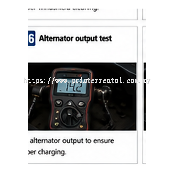 Alternator Output Test