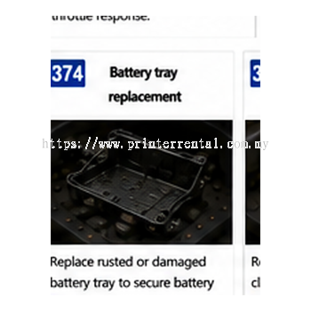 374 Battery Tray Replacement