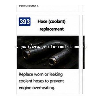 393 Hose Coolant Replacement