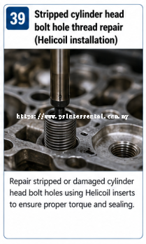 Stripped Cylinder Head Bolt Hole Thread Repair