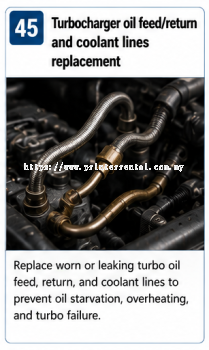 Turbocharger Oil Feed Return And Coolant Lines Replacement