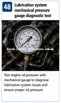 Lubrication System Mechanical Pressure Gauge Diagnostic Test