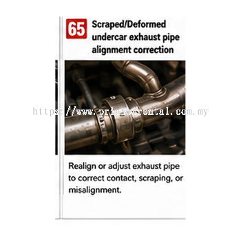 Scraped Deformed Undercar Exhaust Pipe Alignment Correction