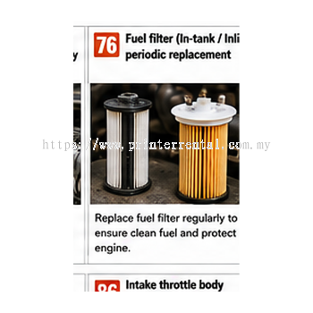 Fuel Filter In Tank Inline Periodic Replacement