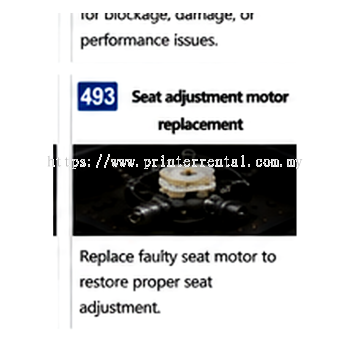 Seat Adjustment Motor Replacement