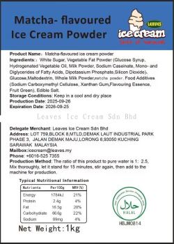Matcha Flavoured Ice Cream Powder