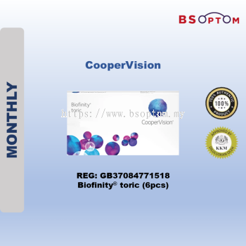 Cooper Vision Biofinity Toric Monthly Contact Lenses (6pcs)