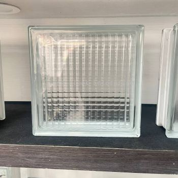 Sun Pattern Clear Glass Block