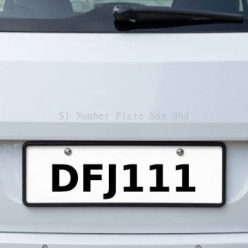 Three Digit Plates Number | DFJ111