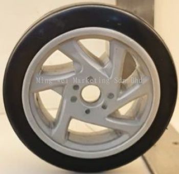Medium Duty BKV Black PVC Castor Wheel