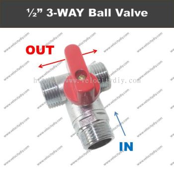 򷧣15mm 3-Way Brass Ball Valve DLM/1/2" One Input And Two Output