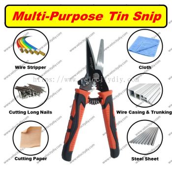 ๦ܼMulti-Purpose Tin Snip Multi-Cutter Wire Cutter Zink Cutter Pruning Shear Gunting Bunga Gunting Wayar