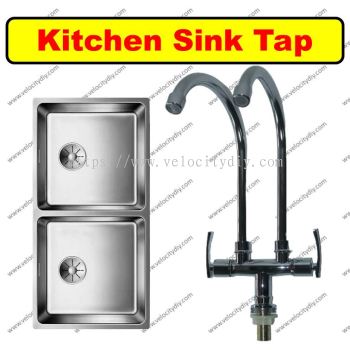 ˫쾱ͷDouble Spout Kitchen Sink Tap