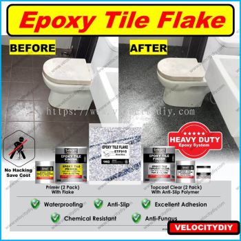 ԡҷˮͿϣEpoxy Tile Finish Set 1kg Epoxy Tile Flake For Toilet Bathroom Wash Room