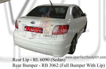 Kia Rio 2006 Sedan Rear Lip / Rear Full Bumper with Lip 