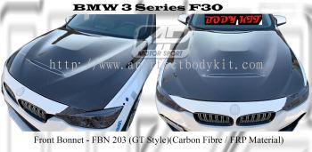 BMW 3 Series F30 Front Bonnet (GT Style) (Carbon Fibre / FRP Material) 