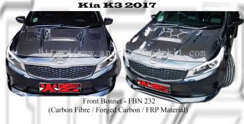 Kia K3 2017 Front Bonnet (Carbon Fibre / FRP Material) 