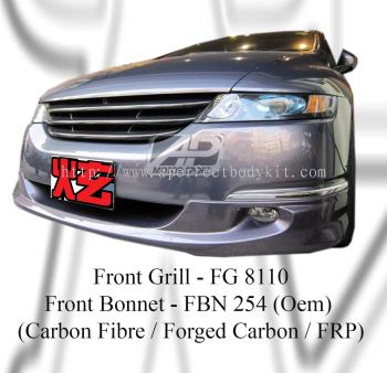 Honda Odysseys RB1 Front Grill, Front Bonnet (Carbon Fibre / Forged Carbon)
