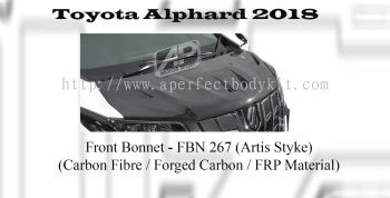 Toyota Alphard 2018 (Artis Style) Front Bonnet (Carbon Fibre / Forged Carbon / FRP Material) 