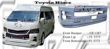 Toyota Hiace High Roof Front Bumper, Front Lip, Front Bottomline 