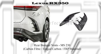 Lexus RX350 Rear Bumper Vents (Carbon Fibre / Forged Carbon / FRP Material)