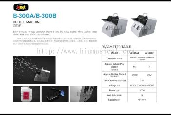 B-300A / B-300B Bubble Machine