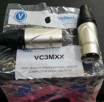 Voltech VC3MXX 3 Pin XLR Connector Male