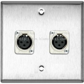 Voltech VWP3FXX Two Female XLR 3 pin Socket Wall Panel