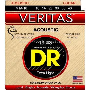 DR HANDMADE Veritas Phosphor Bronze 10-48 Extra Light Acoustic Guitar Strings