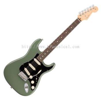 Fender American Professional Stratocaster Electric Guitar, Rosewood FB, Antique Olive