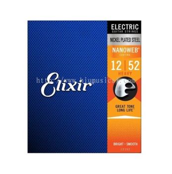 Elixir 12152 Nanoweb Heavy Electric Guitar Strings 12-52