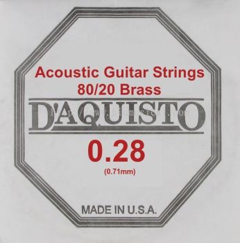 D'Aquisto Acoustic Guitar Strings 80/20 Brass