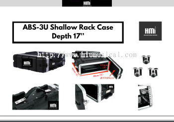 ABS-3U Shallow Rack Case Depth 17'’