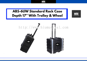 ABS-6UW Standard Rack Case Depth 17'’ With Trolley & Wheel