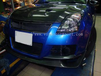 2005 2006 2007 2008 2009 2010 2011 suzuki swift zc31s sunline racing front lip slr style swift sport add on upgrade performance look real carboon fiber material new set