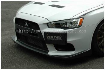 mitsubishi lancer evo x bumper coner lip voltex carbon fiber