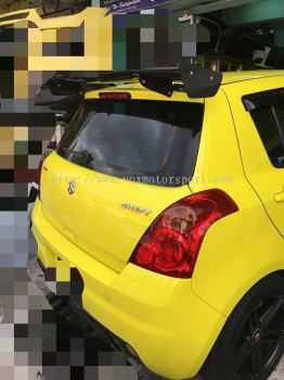2005 2006 2007 2008 2009 2010 2011 suzuki swift sunline racing spoiler gt wing for swift add on upgrade slr style performance look real carbon fiber material new set