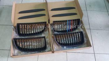 bmw e90 grille tri color matt black m3 style for e90 grille replace upgrade performance look abs material new set