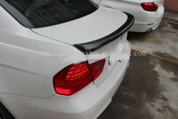bmw e90 3series rear trunk spoiler m tech style for e90 add on upgrade performance look real carbon fiber material new set