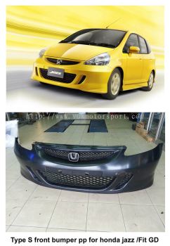 2003 2004 2005 2006 2007 honda jazz fit gd front bumper vtec type s style for jazz fit gd replace upgrade performance look pp material new set 