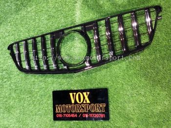Mercedes benz w204 gt grille black chrome replace upgrade performance look new set