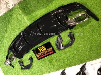 mercedes benz w117 cla45 style replace upgrade rear diffuser gloss black pp material 