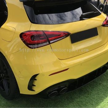 mercedes benz a class w177 rear diffuser bodykit amg a45 style amg rear bumper replace upgrade pp material new set