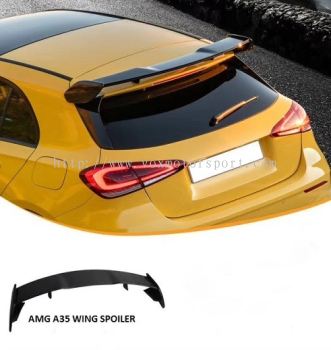 mercedes benz A class w177 A35 wing spoiler gloss black material abs 7 pcs assembly new set