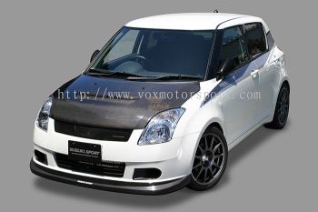 suzuki swift monster style front hood for swift replace upgrade performance look real carbon fiber material new set